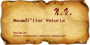 Neumüller Veturia névjegykártya
